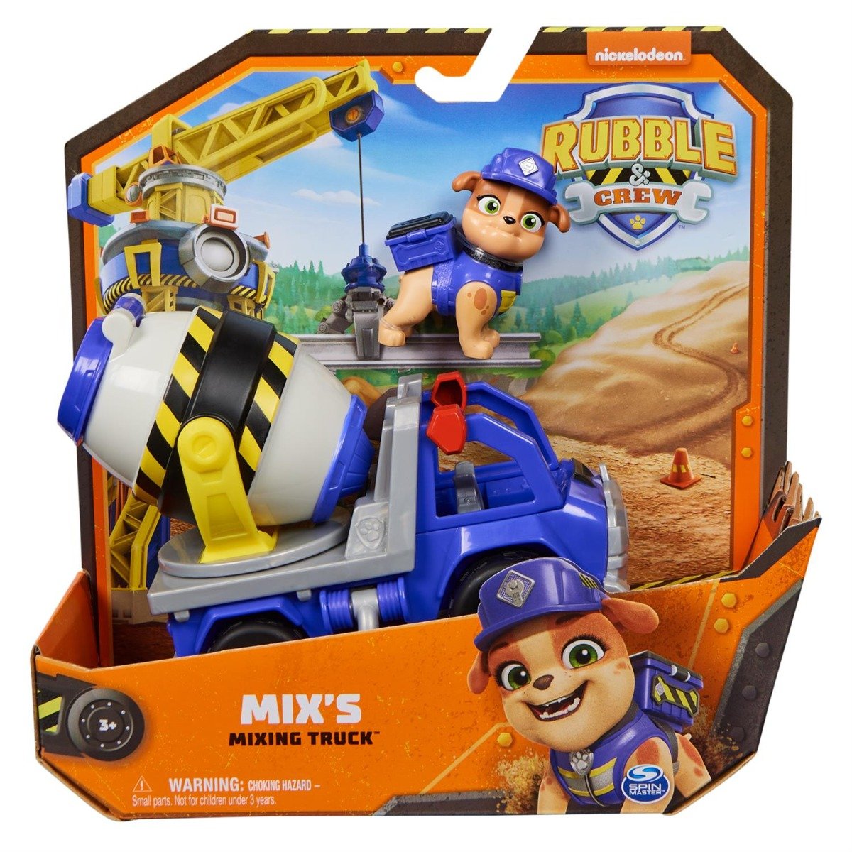 Set vehicul de constructie si figurina, Rubble & Crew, Mix si Mixing Truck, 20141510