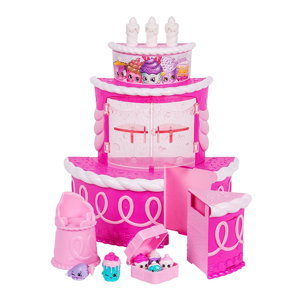 set tematic figurine shopkins join the party - birthday cake