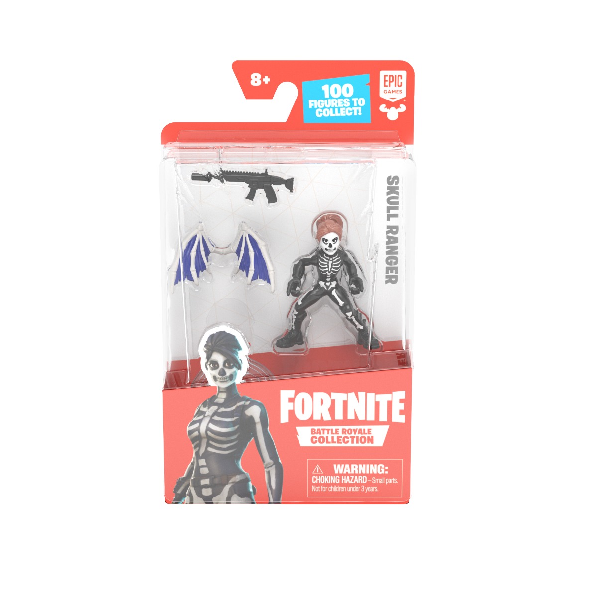 Figurina articulata cu accesorii Fortnite, Skull Ranger, S1, W4 Fortnite
