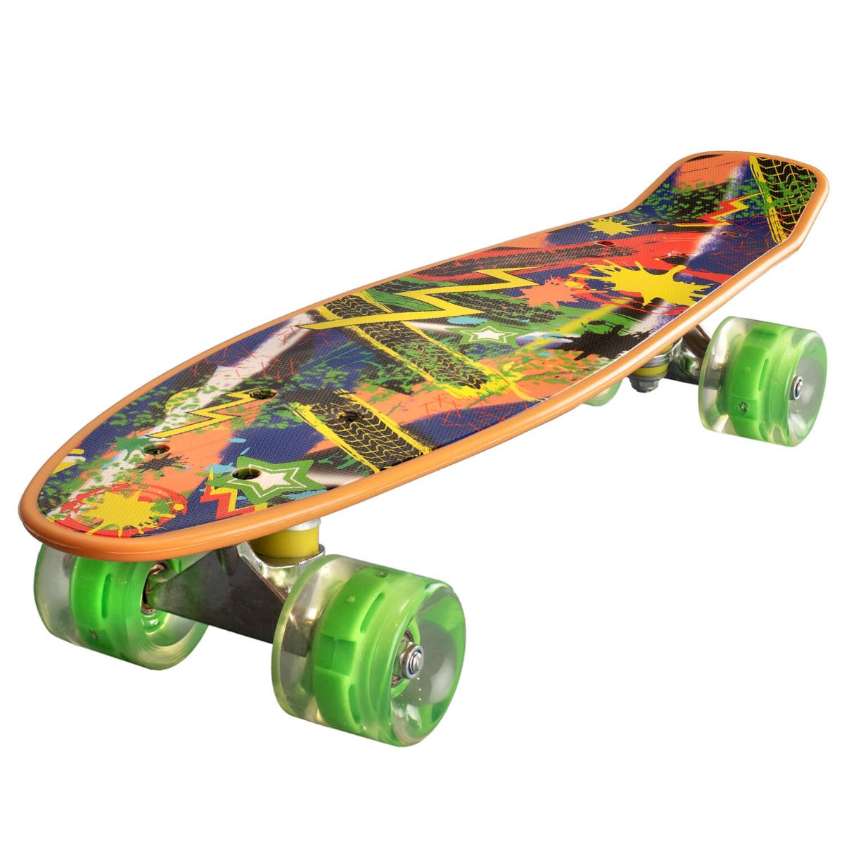 Penny board Landsurfer, Cu roti luminoase, 56 cm, ABEC-7 PU, Aluminium 90 kg, Splash Role si skateboard imagine 2022