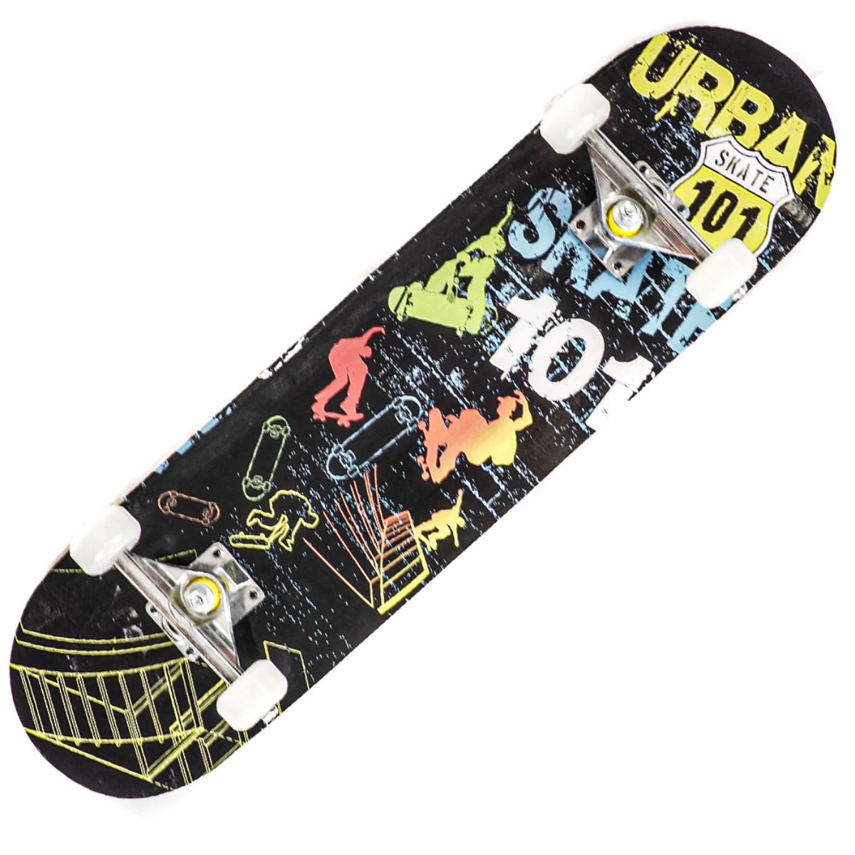 Skateboard Action One, ABEC-7 Aluminiu, 79 x 20 cm, Multicolor Urban 101 101 imagine noua responsabilitatesociala.ro