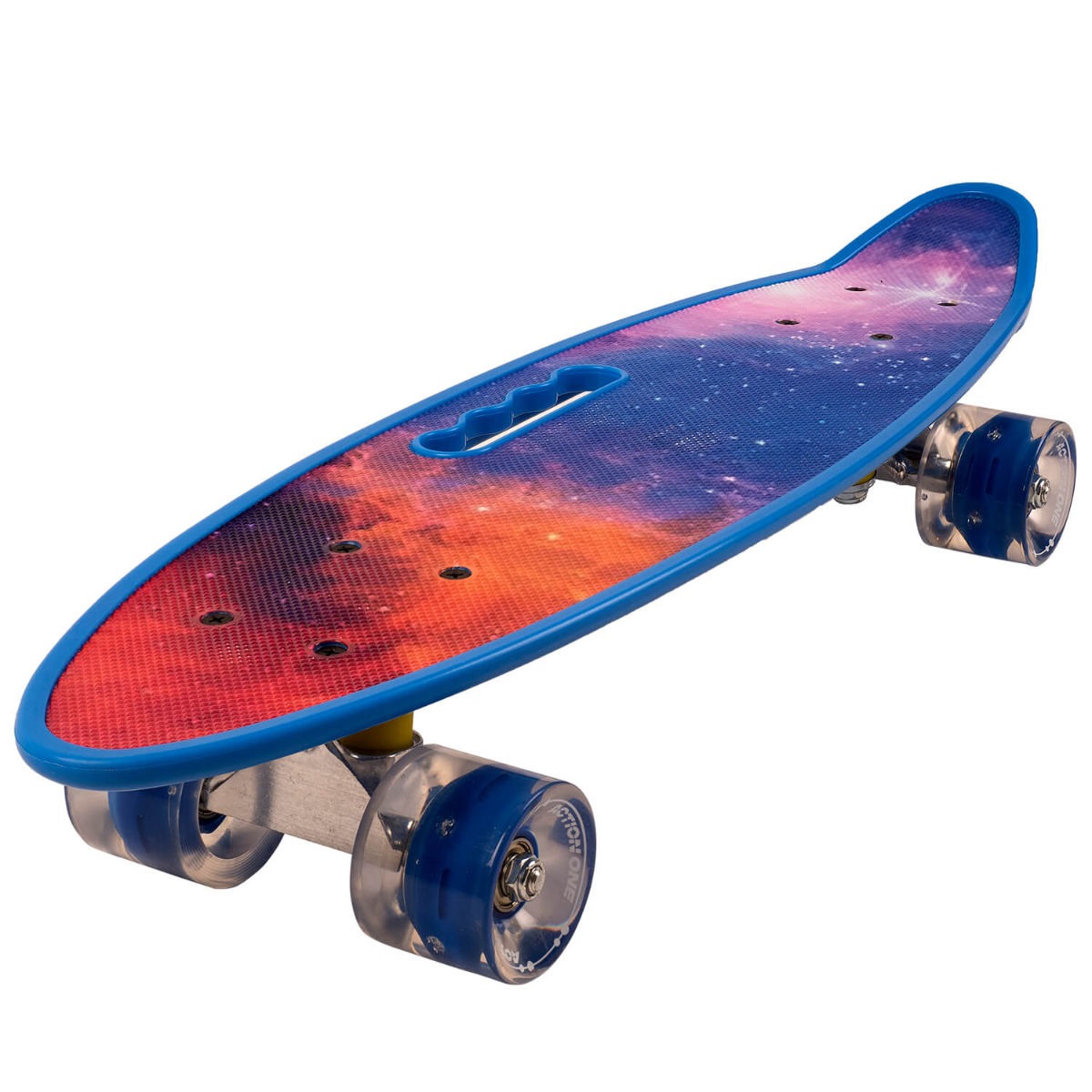 Penny board portabil Action One, ABEC-7 PU, Aluminiu, Cosmos Role si skateboard imagine 2022