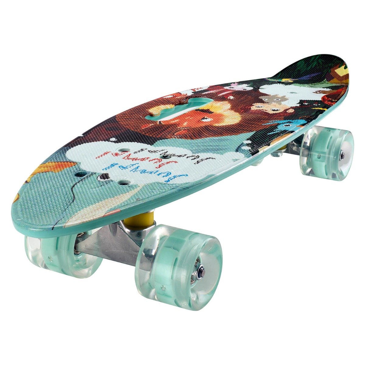 Penny board portabil Action One, ABEC-7 PU, Aluminiu Truck the lion Role si skateboard imagine 2022