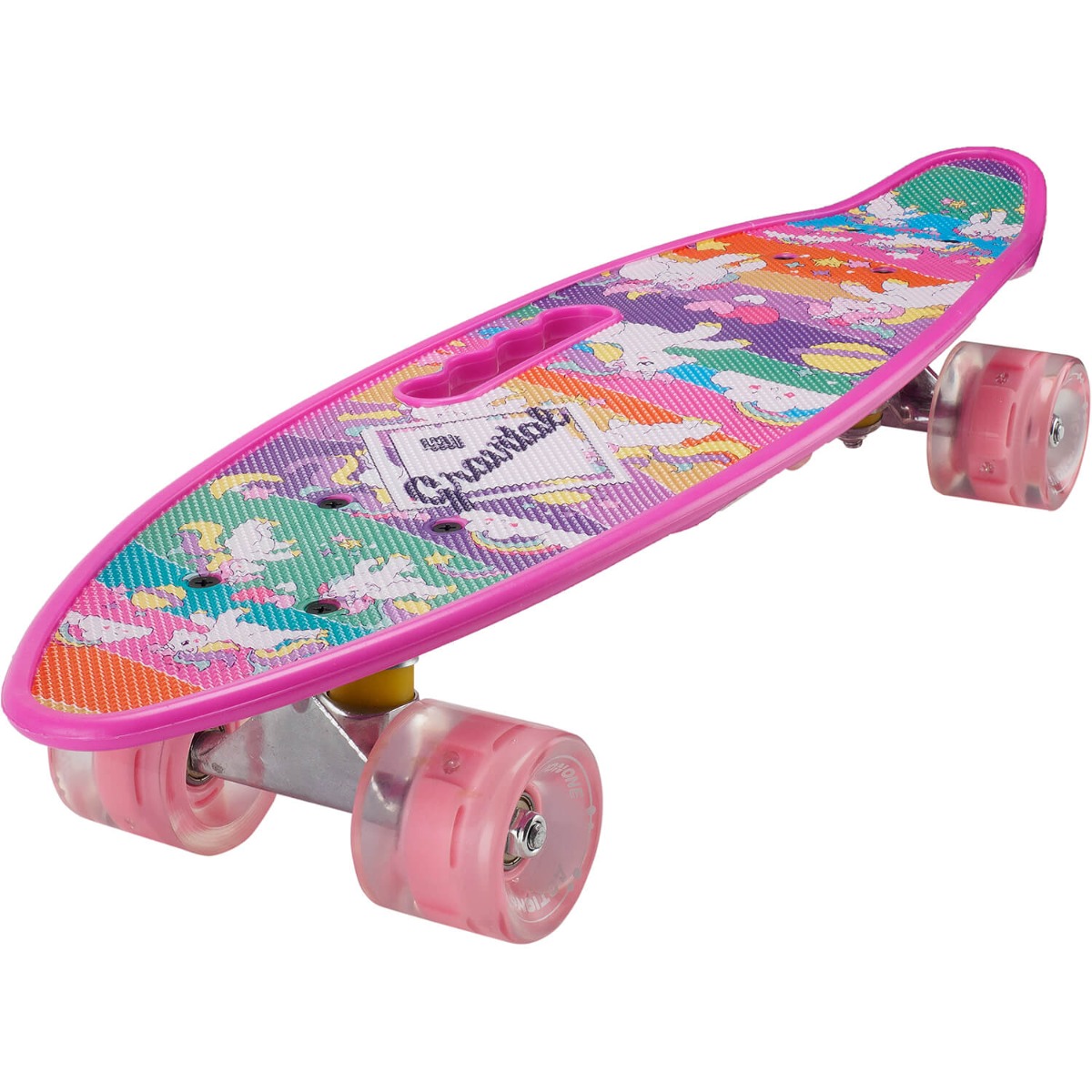 Penny board portabil Action One, ABEC-7 PU, Aluminiu, Happy unicorns Role si skateboard imagine 2022