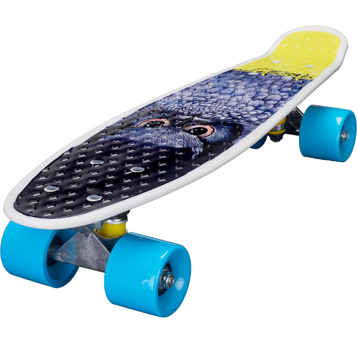 Penny board Action One, 22 ABEC-7 PU, Aluminium Truck, Blue Owl Role si skateboard imagine 2022