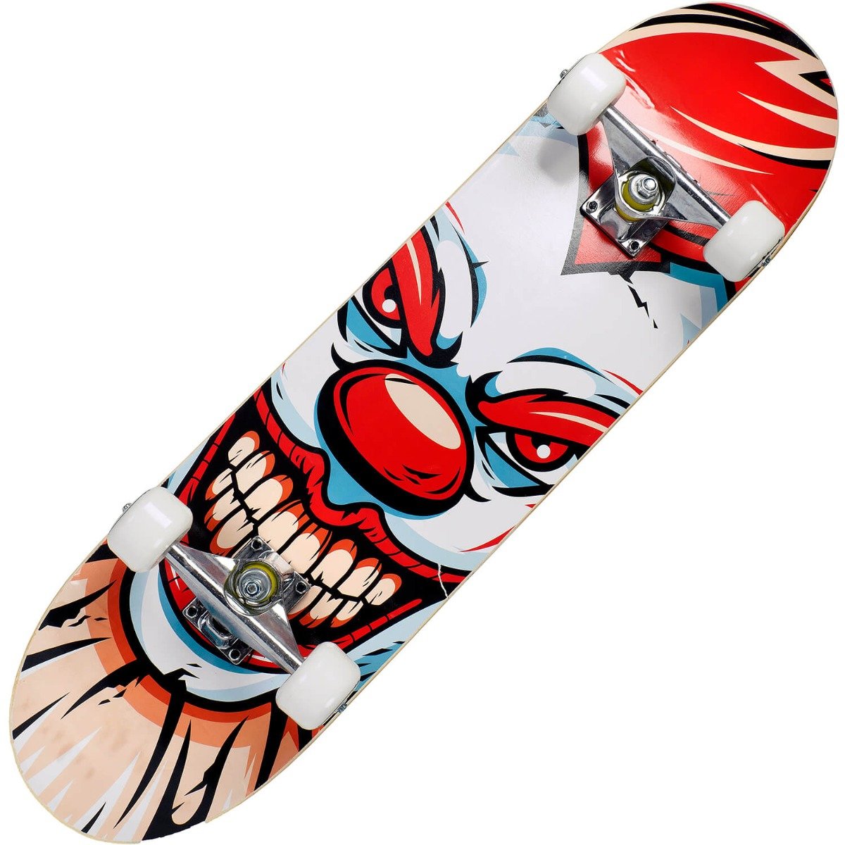 Skateboard Action One, ABEC-7 Aluminiu, 79 x 20 cm, Multicolor Clown ABEC-7 imagine noua responsabilitatesociala.ro
