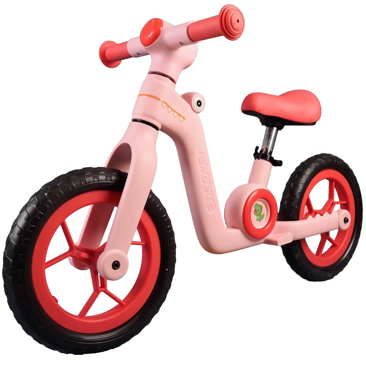 Bicicleta fara pedale, Action One Little Dino, 12 inch, Roz