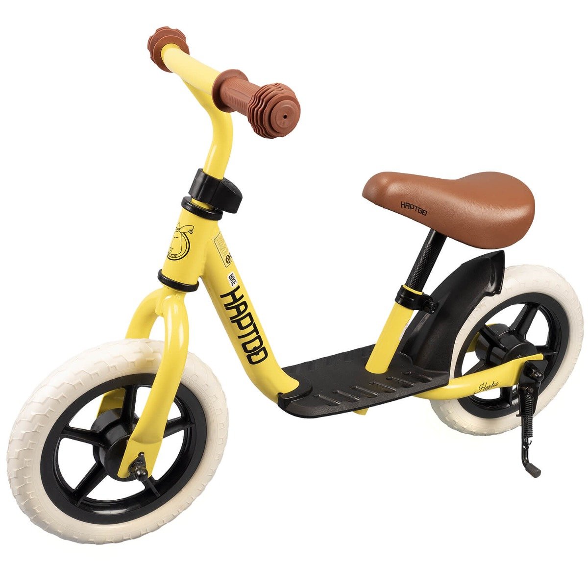 Bicicleta fara pedale, Action One Fun, cu suport pentru picioare, 10 inch, Galben