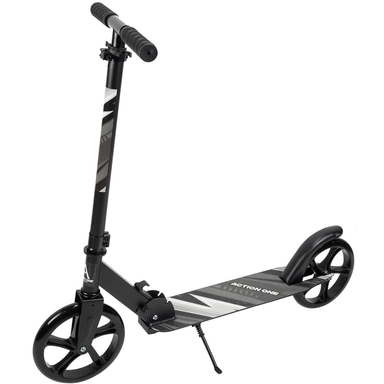 Trotineta pliabila, Action One, Urban Glide, inaltime ajustabila, roti 200 mm, Negru