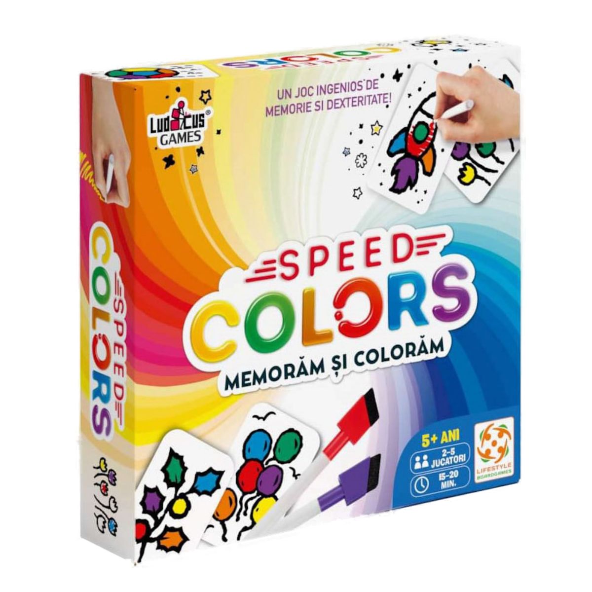 Joc educativ, Lifestyle Boardgames, Speed Colors, Memoram si Coloram Jocuri educative 2023-09-26