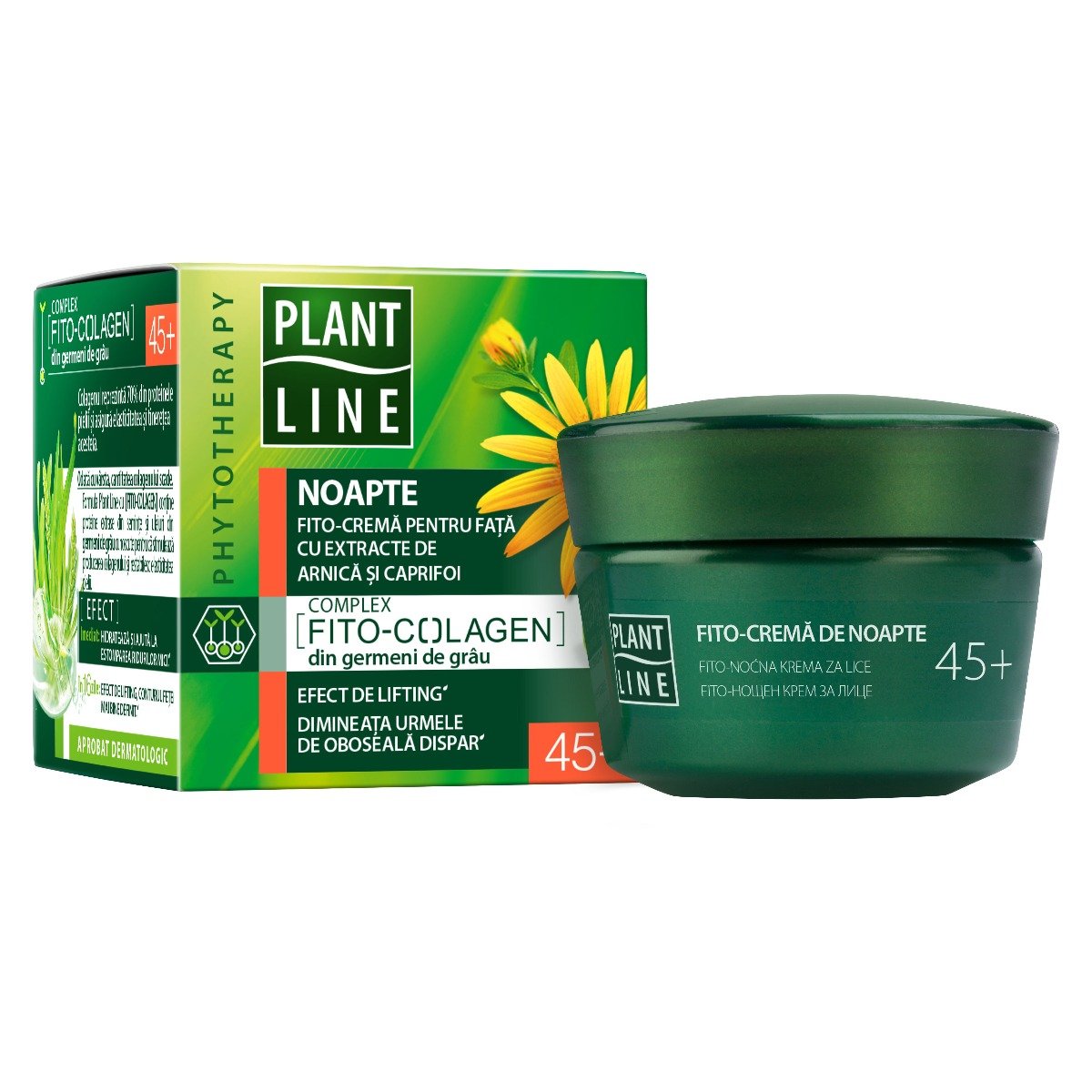 Crema de noapte plant line arnica, 45+, 45 ml