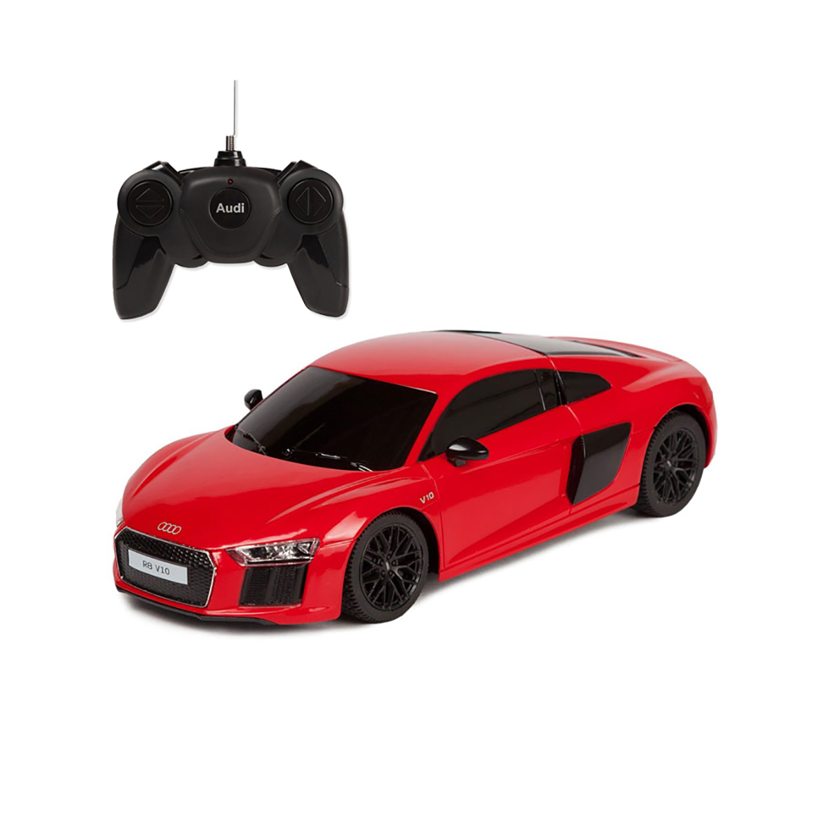 Masina cu telecomanda Rastar Audi R8 V10, RC, 1:24, Rosu