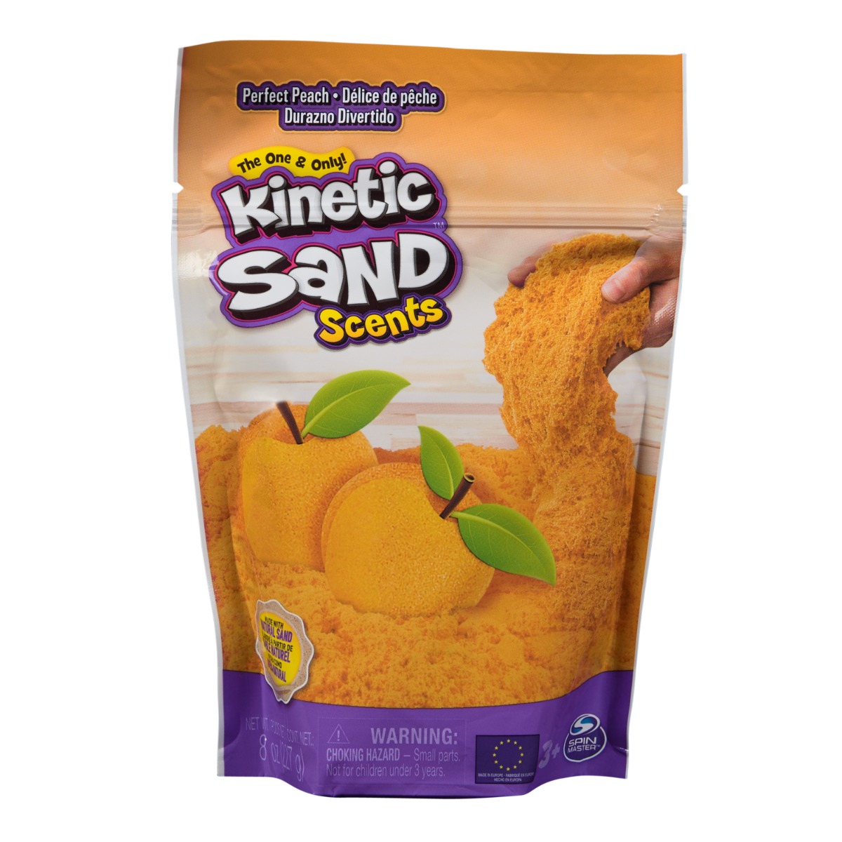 Kinetic Sand, Perfect Peach, nisip parfumat, 227g