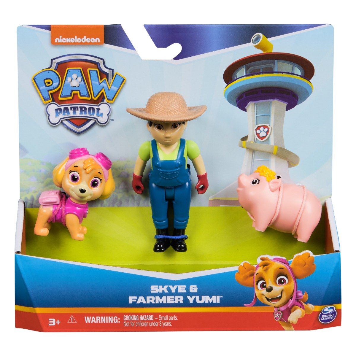 Set figurina si 2 animalute, Paw Patrol, Skye si Farmer Yumi, 20148173