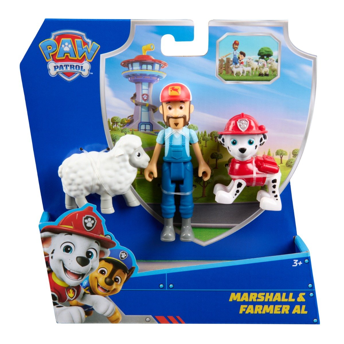 Set 3 figurine, Paw Patrol, Marshall si Fermierul Al, 20151991