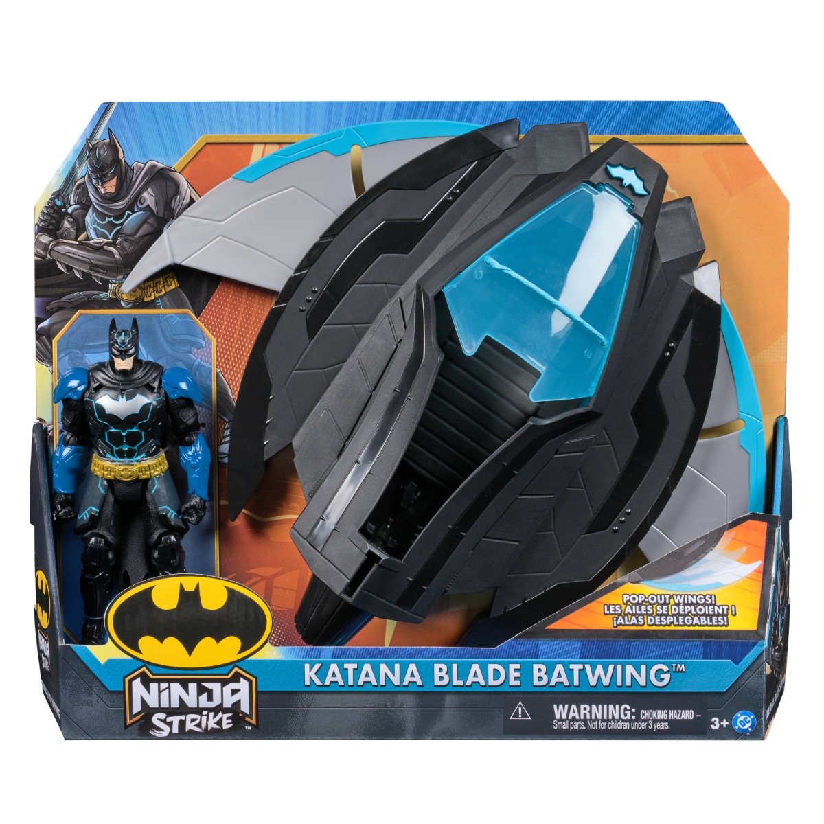 Figurina cu vehicul Batman, Ninja Strike, Katana Blade Batwing, 6074110