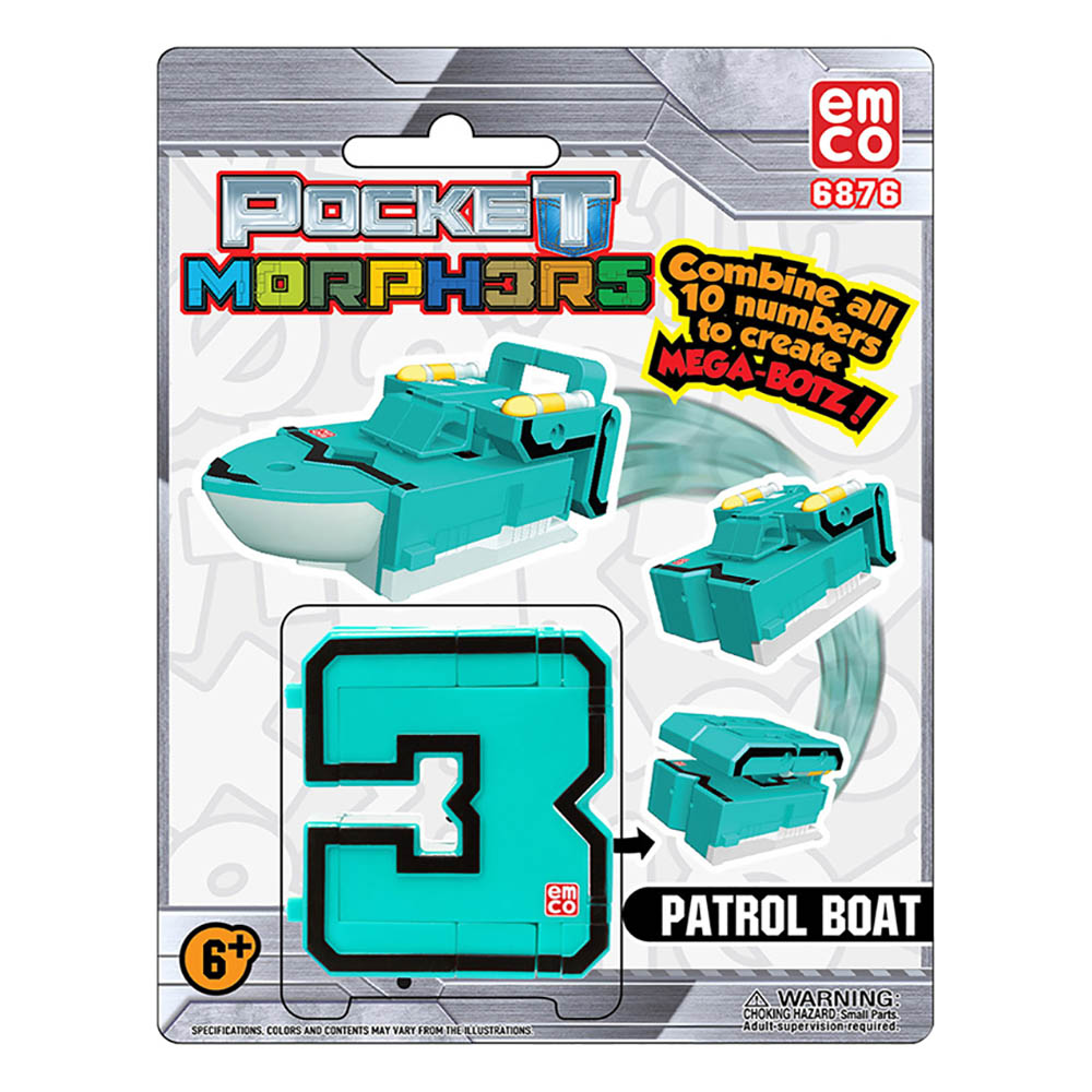 jucarie convertibila pocket morphers - cifra 3, barca