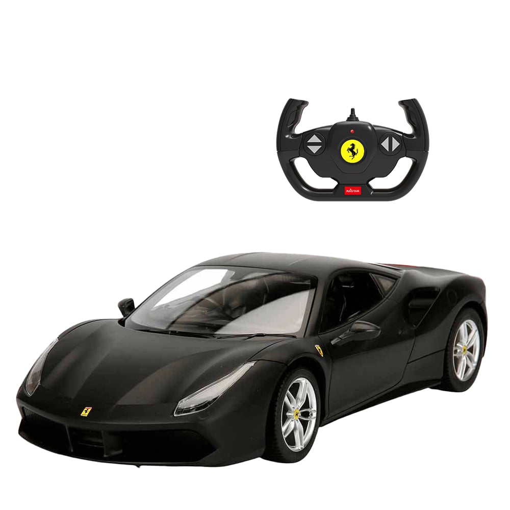 Masinuta cu telecomanda, Rastar, Ferrari 488 GTB, 1:14, Negru