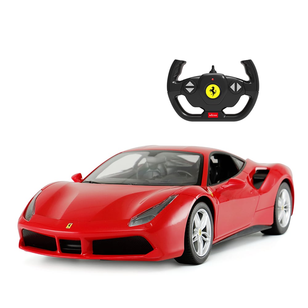 Masinuta cu telecomanda, Rastar, Ferrari 488 GTB, 1:14, Rosu