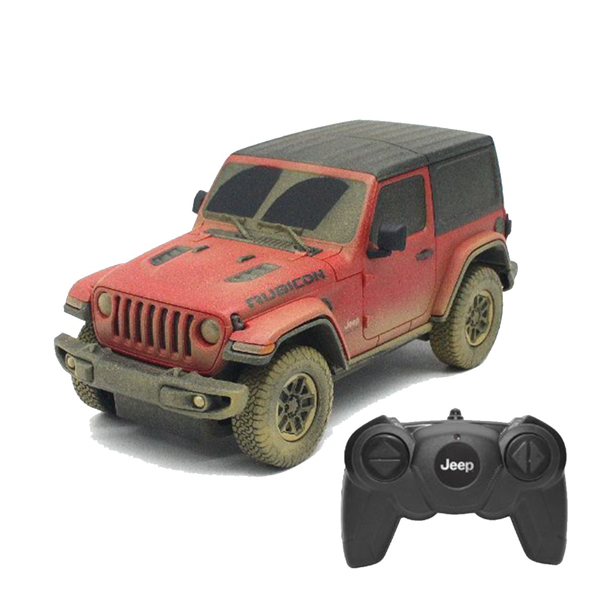 Masinuta Cu Telecomanda, Rastar, Jeep Wrangler Rubicon-muddy Version, 1:24