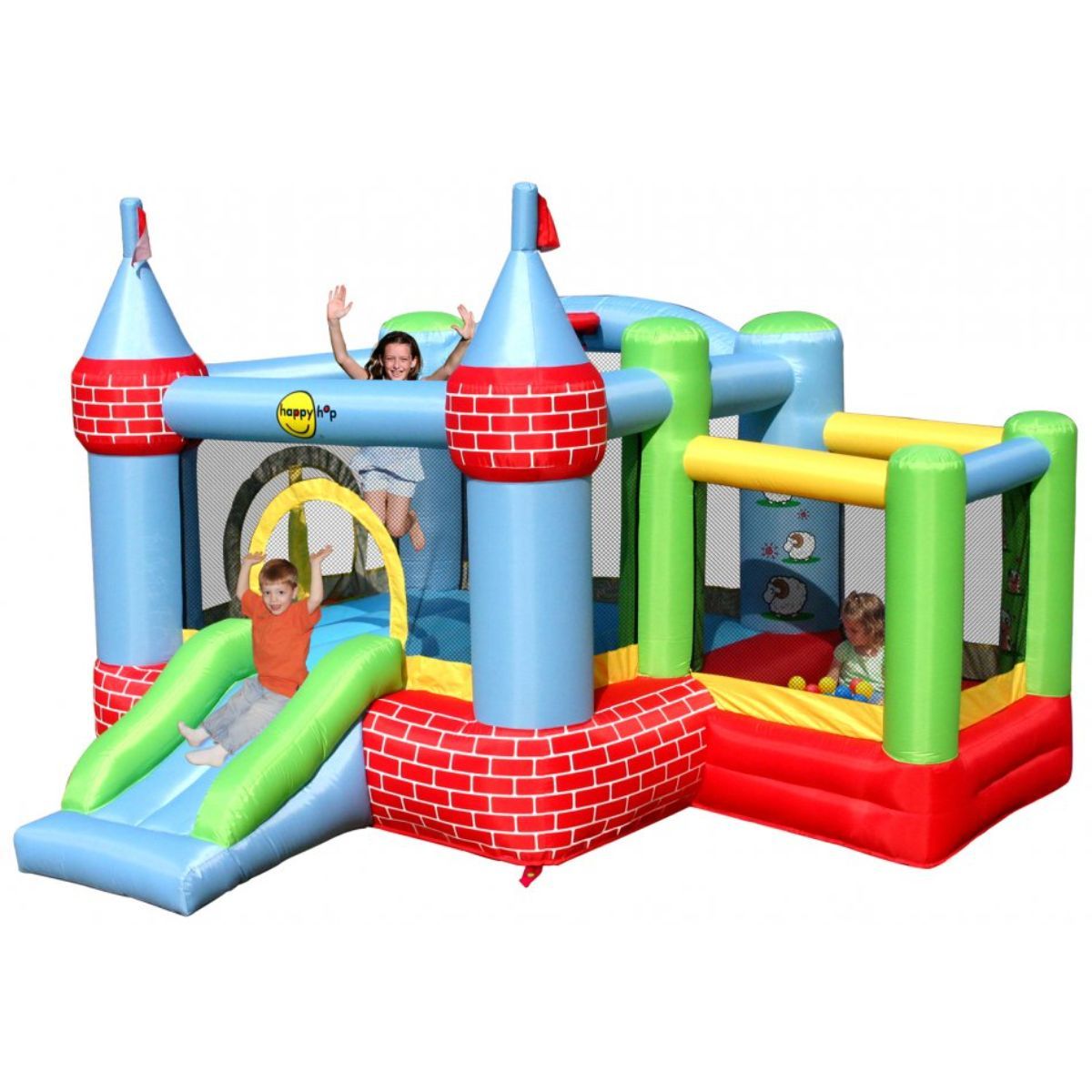 Saltea gonflabila Happy Hop, Castel cu loc de joaca Casute si spatii de joaca copii 2023-09-25