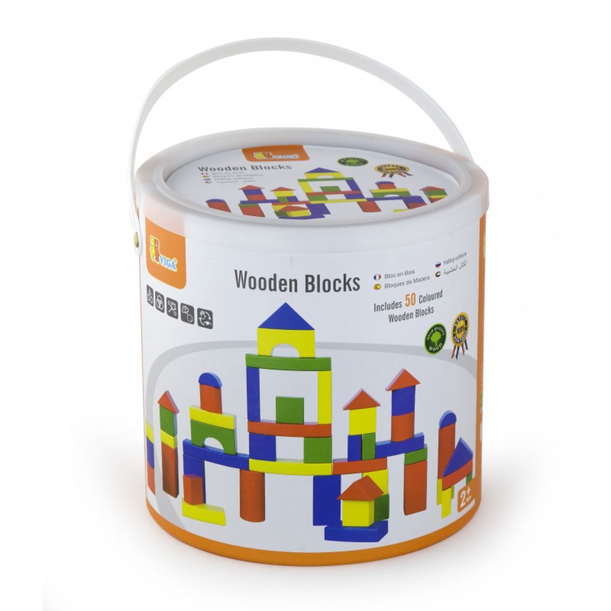 Set 50 cuburi de construit din lemn, Viga, Colorate, 3.5 cm 3-5 imagine noua responsabilitatesociala.ro