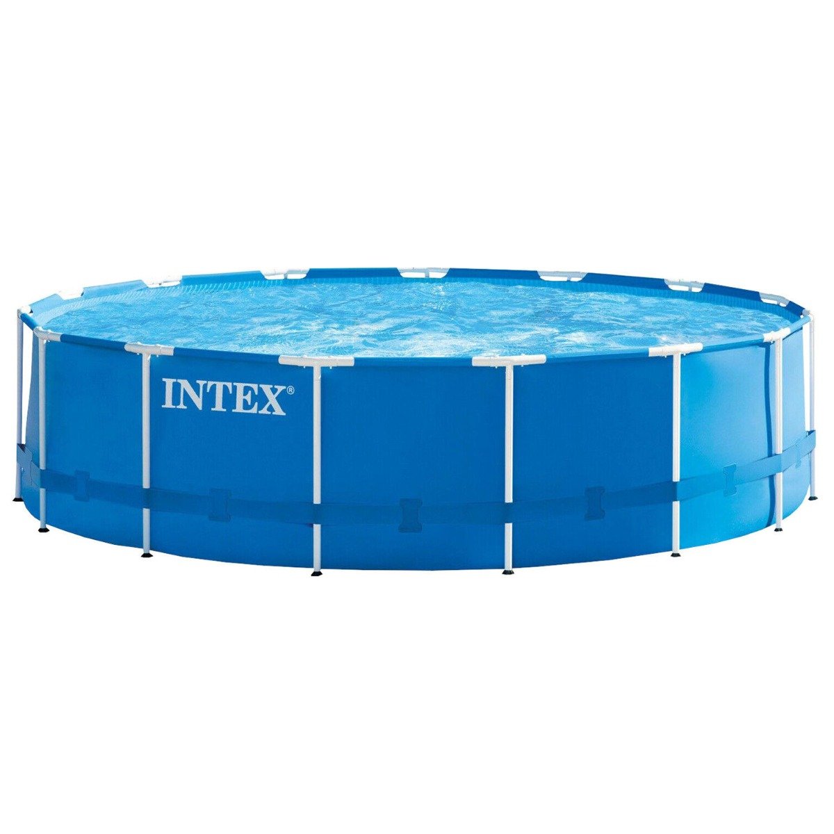 Piscina pentru copii, cu pompa si filtru, diametru 457 cm, Intex Metal Frame