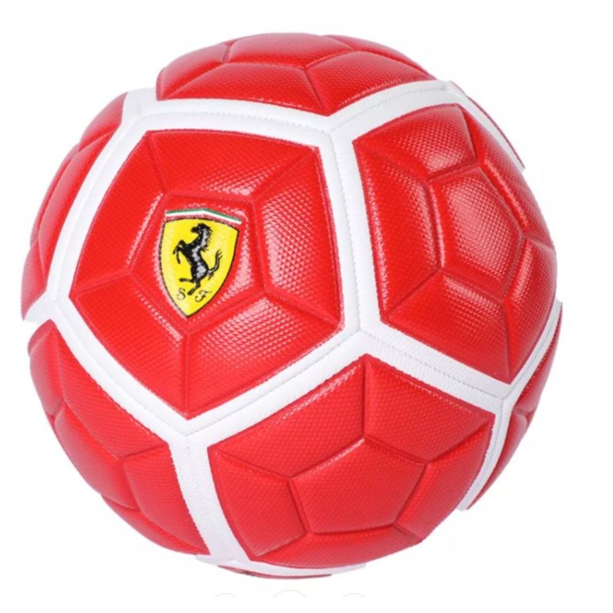 Minge de fotbal Mesuca, Ferrari, 22 cm, Alb aer imagine noua responsabilitatesociala.ro