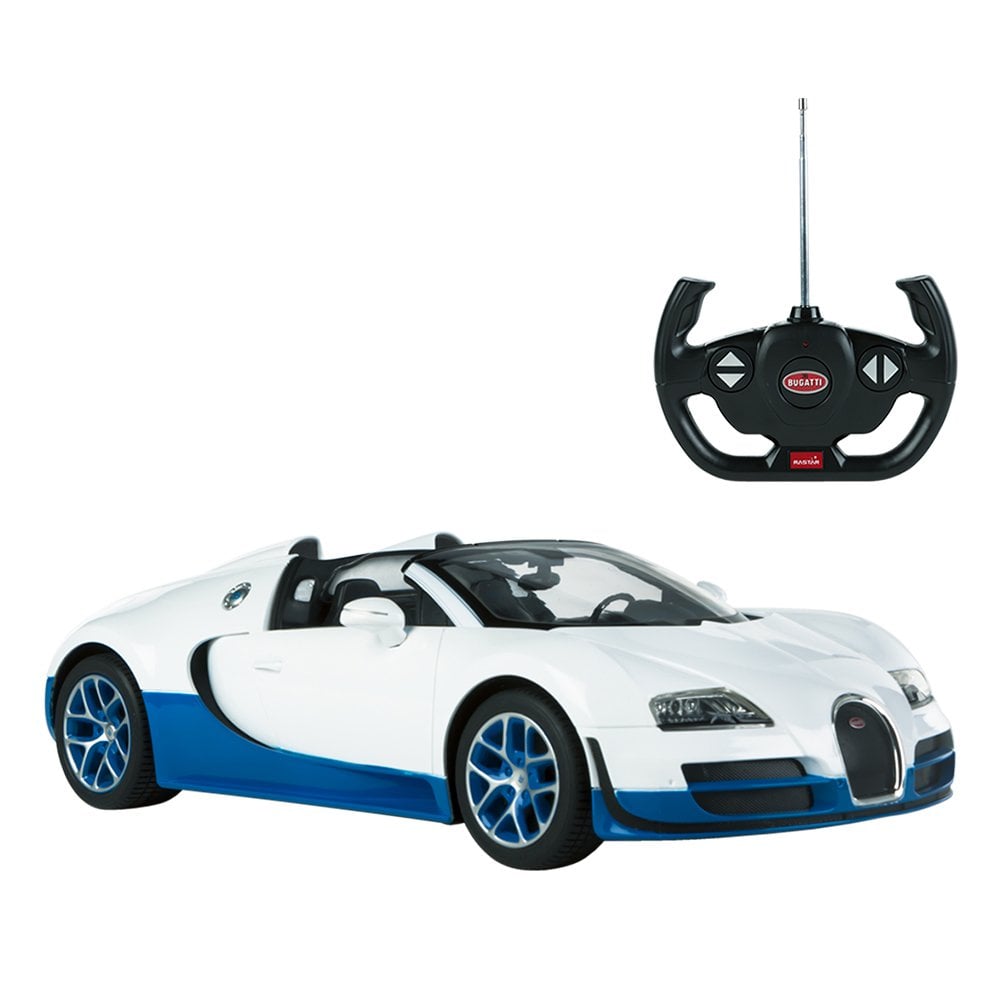 Masinuta cu telecomanda rastar bugatti grand sport vitesse, 1:14, alb