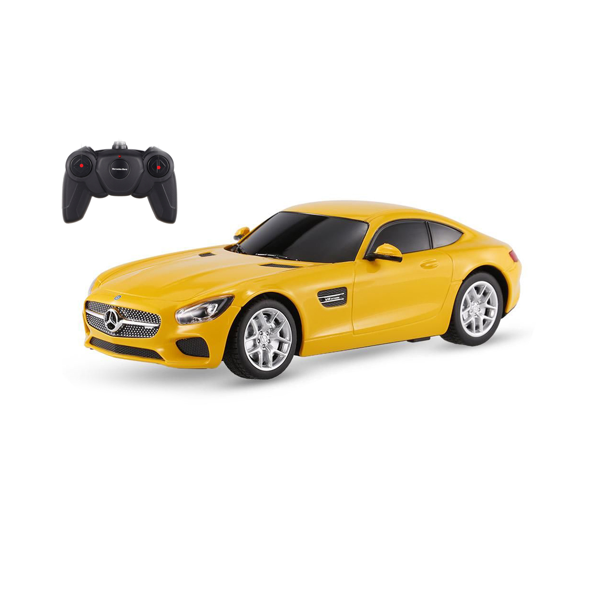 Masina cu telecomanda rastar mercedes - benz gt, 1:24, galben