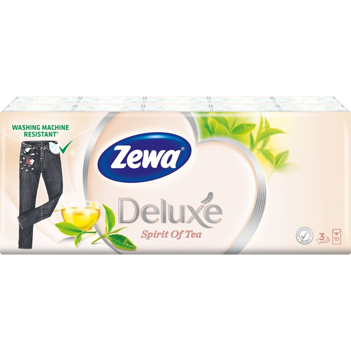 Set Batiste nazale Zewa Deluxe Spirit of tea, 3 straturi, 10×10 bucati noriel.ro