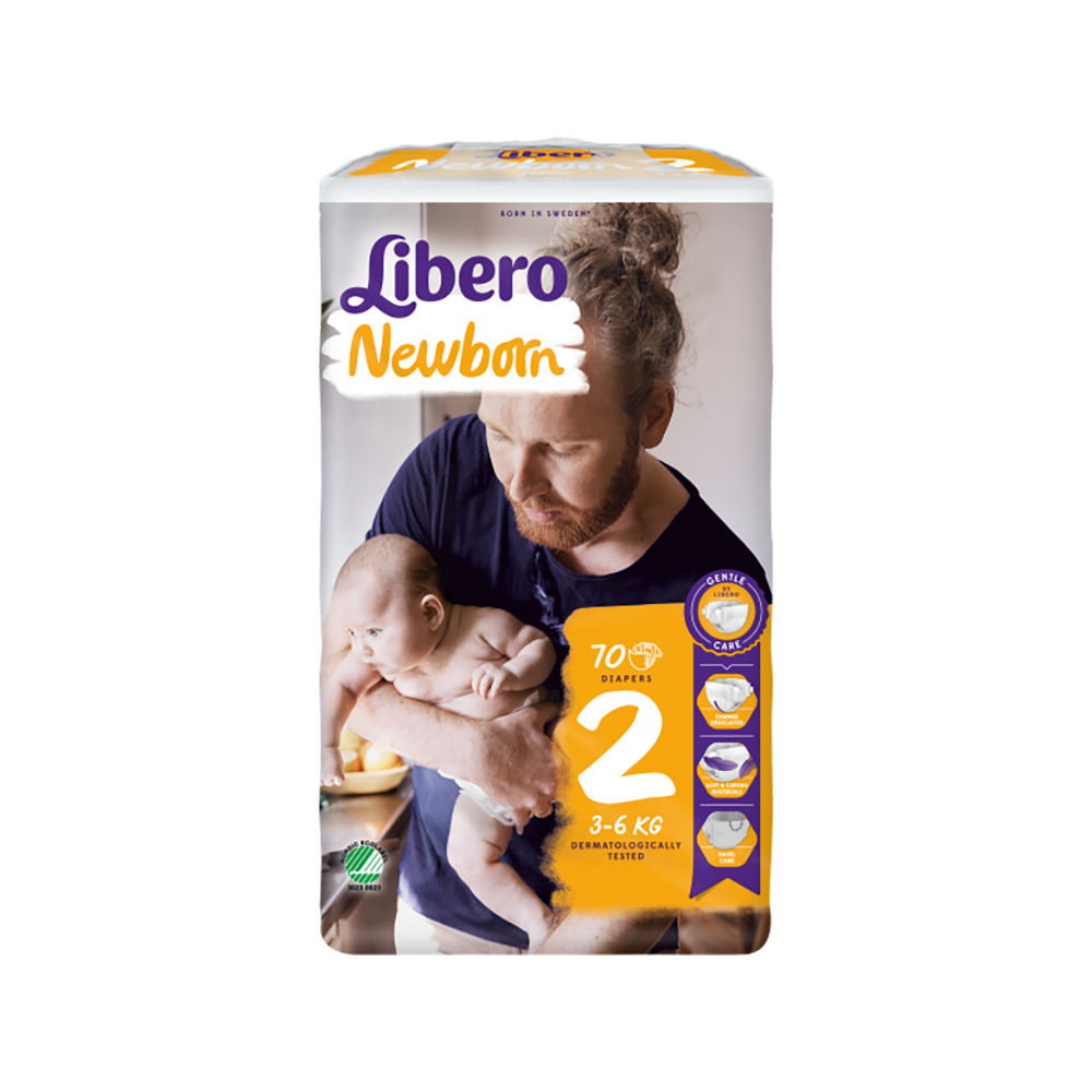 Scutece Libero Baby Soft 2 Mini, 3-6 kg, 70 buc
