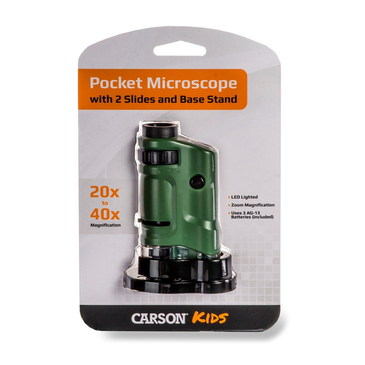 Microscop de buzunar cu LED, Carson, marire 20x-40x, MicroBrite