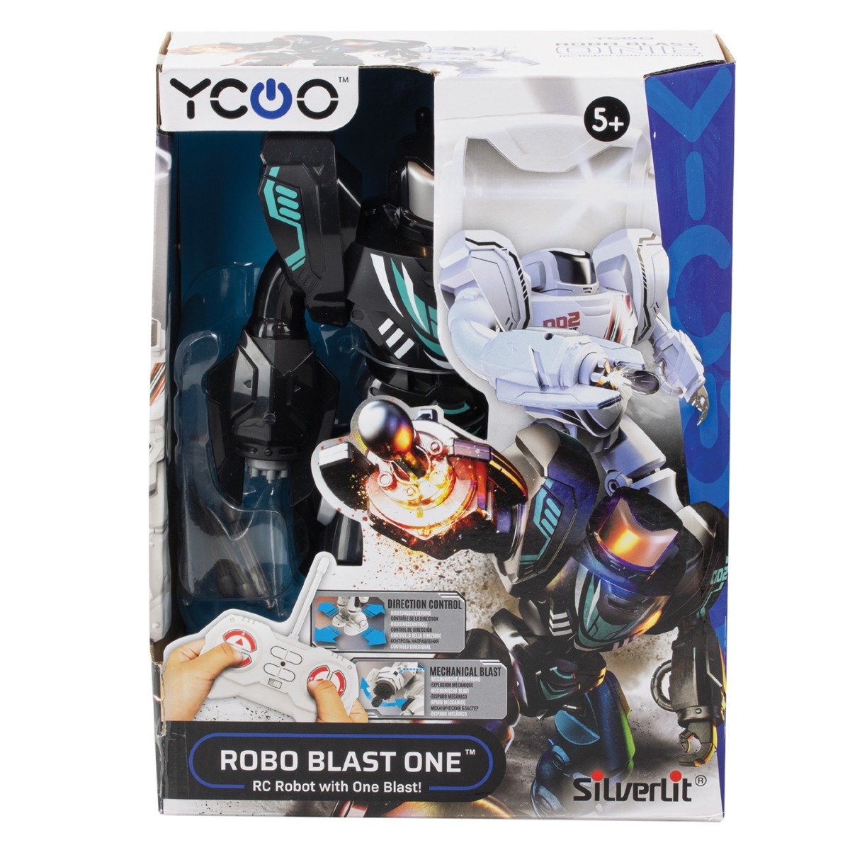 Robot cu telecomanda, Silverlit, Robo Blast One, Negru