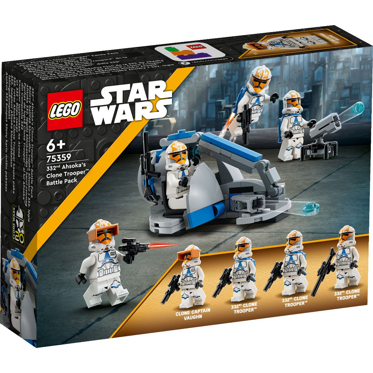LEGO® Star Wars – Pachet de lupta Clone Trooper™ al lui Ahsoka™ din Compania 332 (75359) LEGO® Star Wars