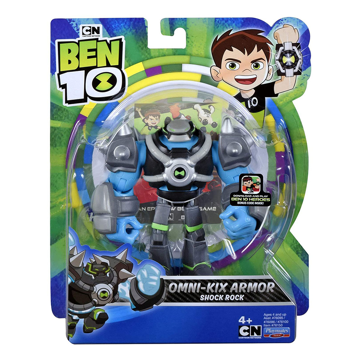 Ben 10 Figurina, Omni-Kix Armor, Shock Rock, 76150, 12 cm