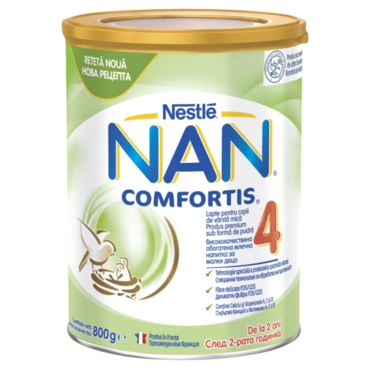 Lapte de continuare, Nestle, Nan 4 Comfortis, 800 g Nestle imagine noua responsabilitatesociala.ro