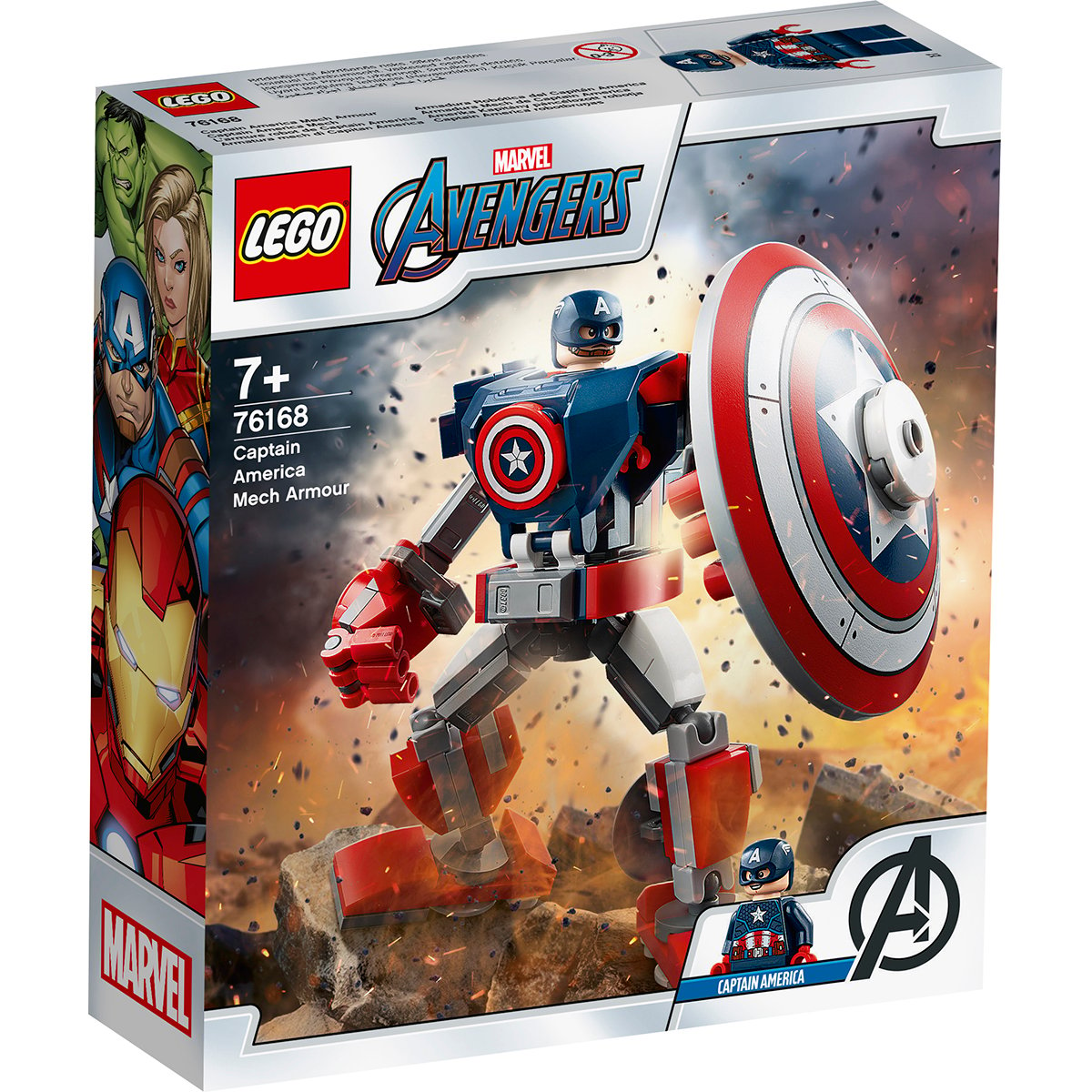 LEGO® Marvel Super Heroes – Amura de robot Capitanul America (76168) Lego