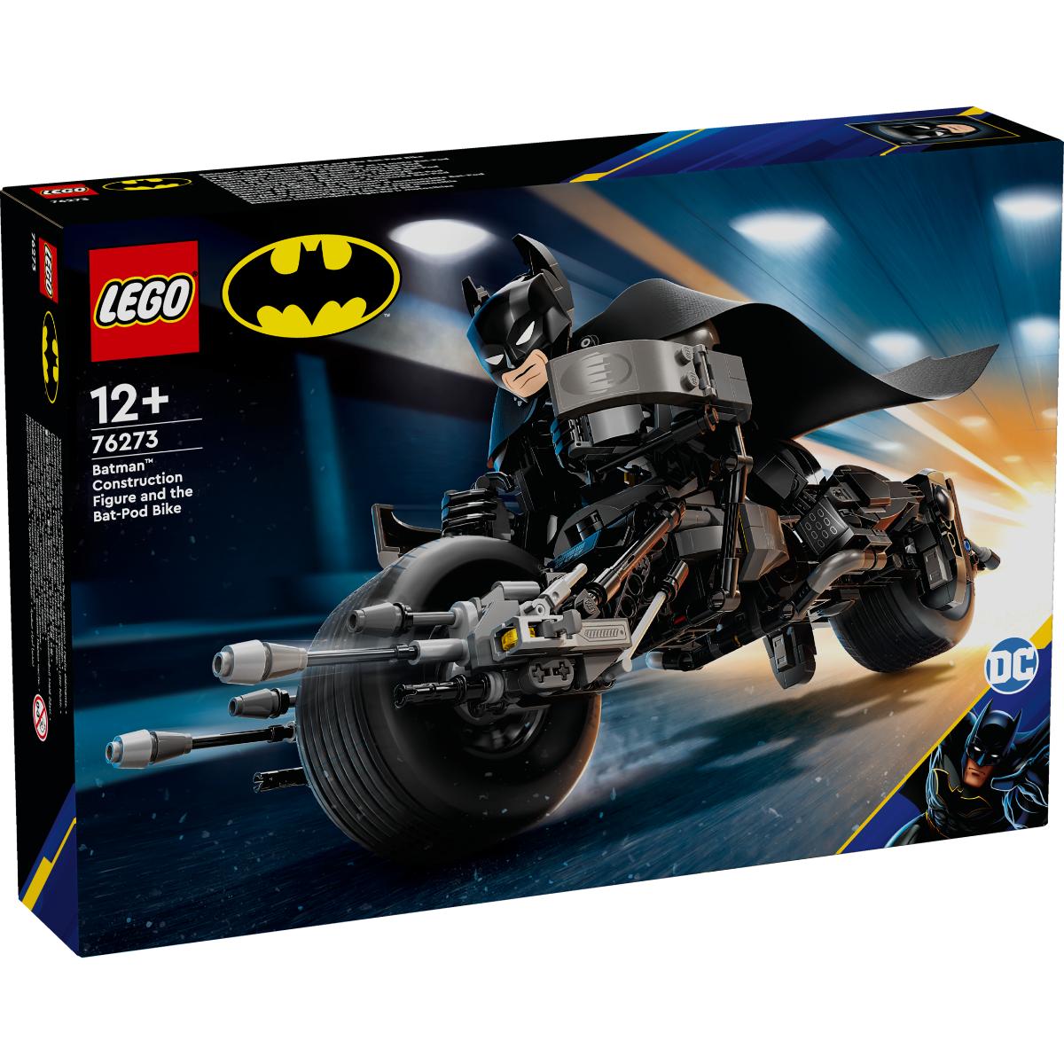 LEGO® Super Heroes - Figurina de constructie Batman si motocicleta Bat-Pod (76273)