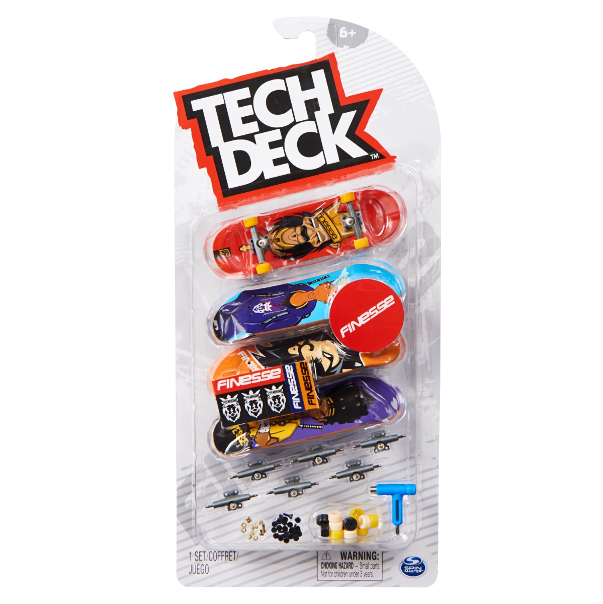 Set mini placa skateboard Tech Deck, 4 buc, Finesse, 20140740