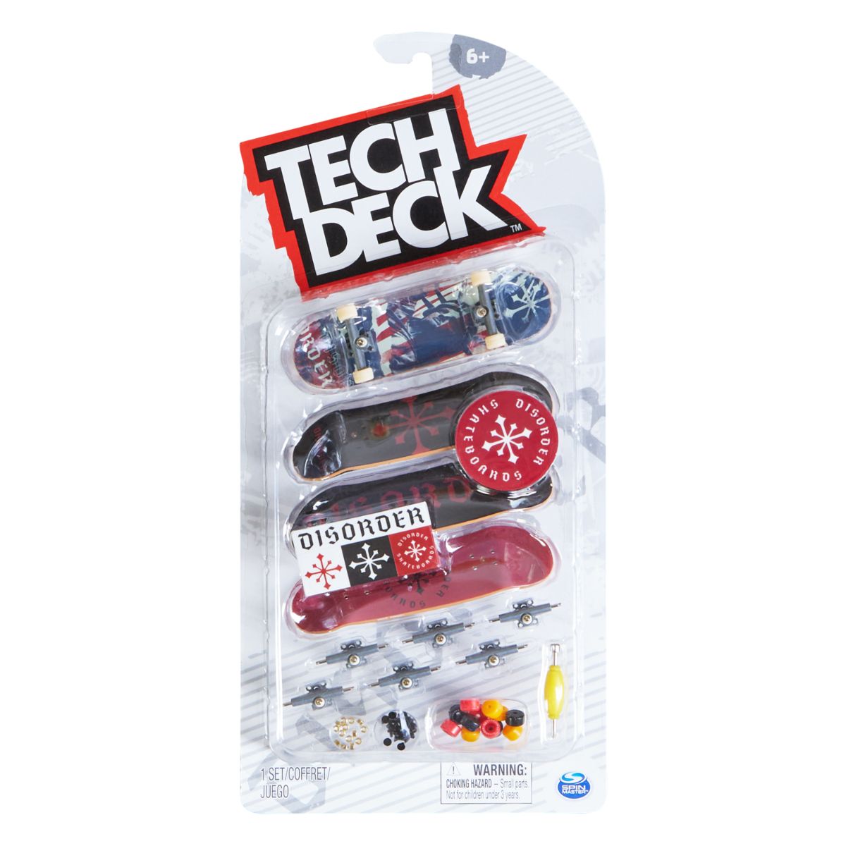 Set mini placa skateboard Tech Deck, 4 buc, Disorder, 20136715
