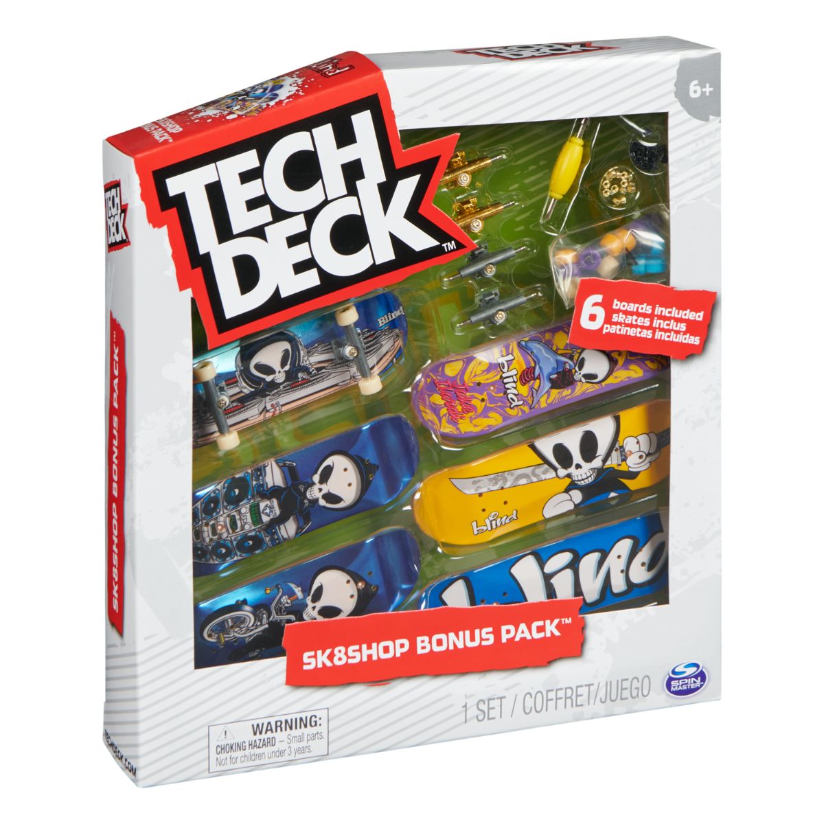 Set 6 mini placi skateboard, Tech Deck, Bonus Pack 20136703 20136703
