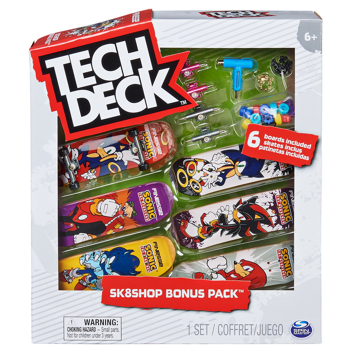 Set 6 mini placi skateboard, Tech Deck, Bonus Pack 20131276