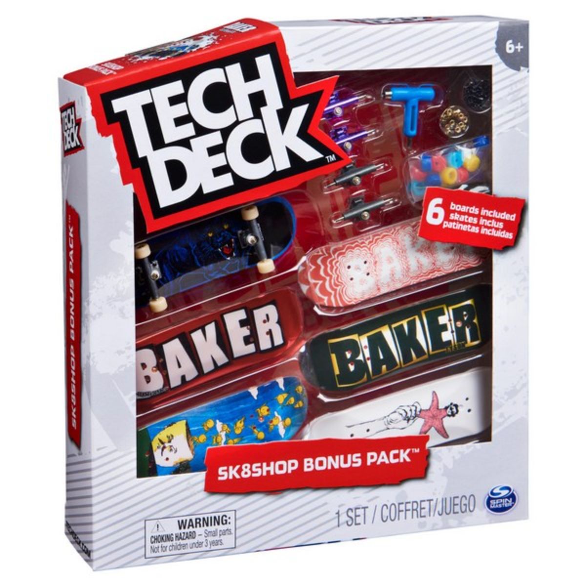 Set 6 mini placi skateboard, Tech Deck, Bonus Pack 20136698