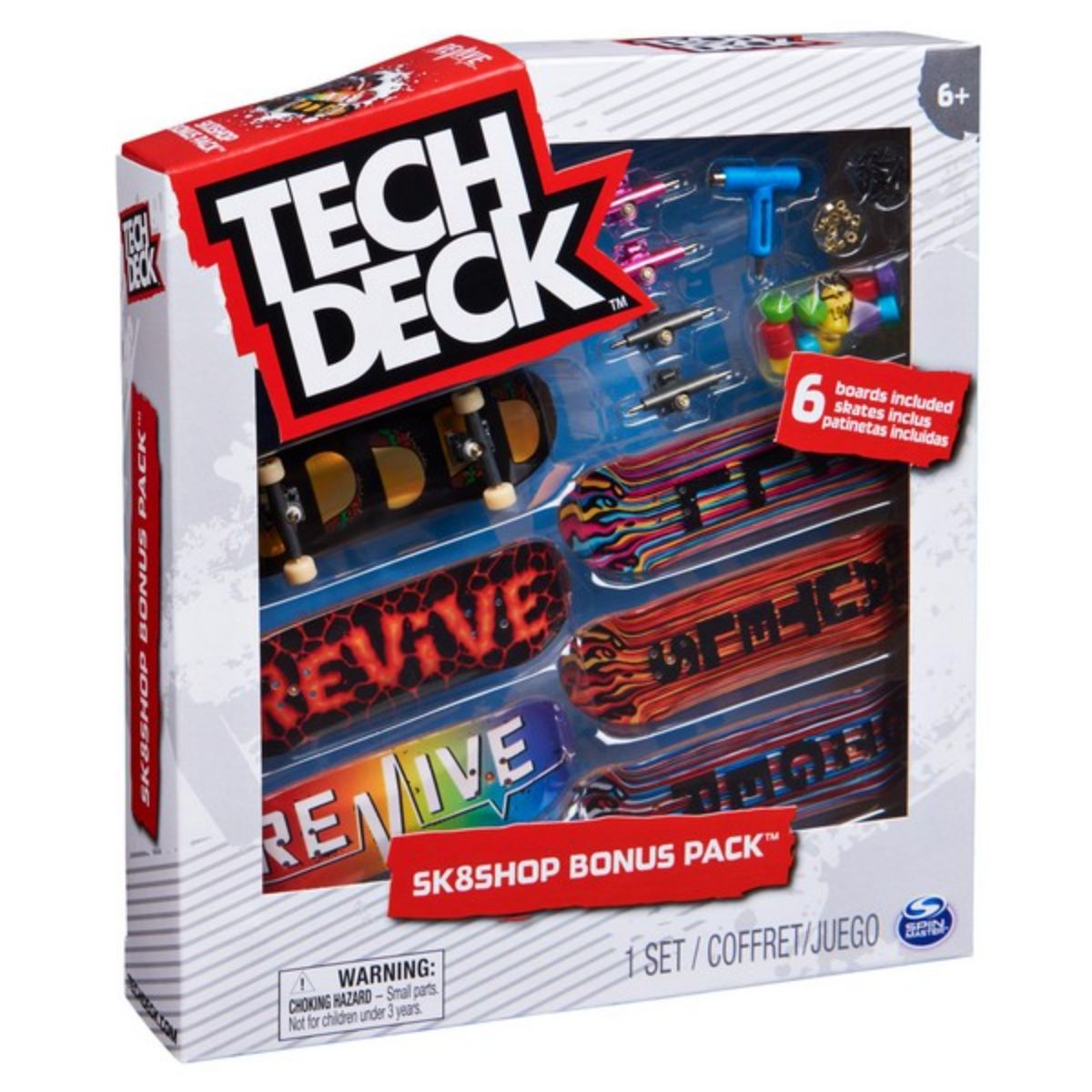 Set 6 mini placi skateboard, Tech Deck, Bonus Pack 20136699