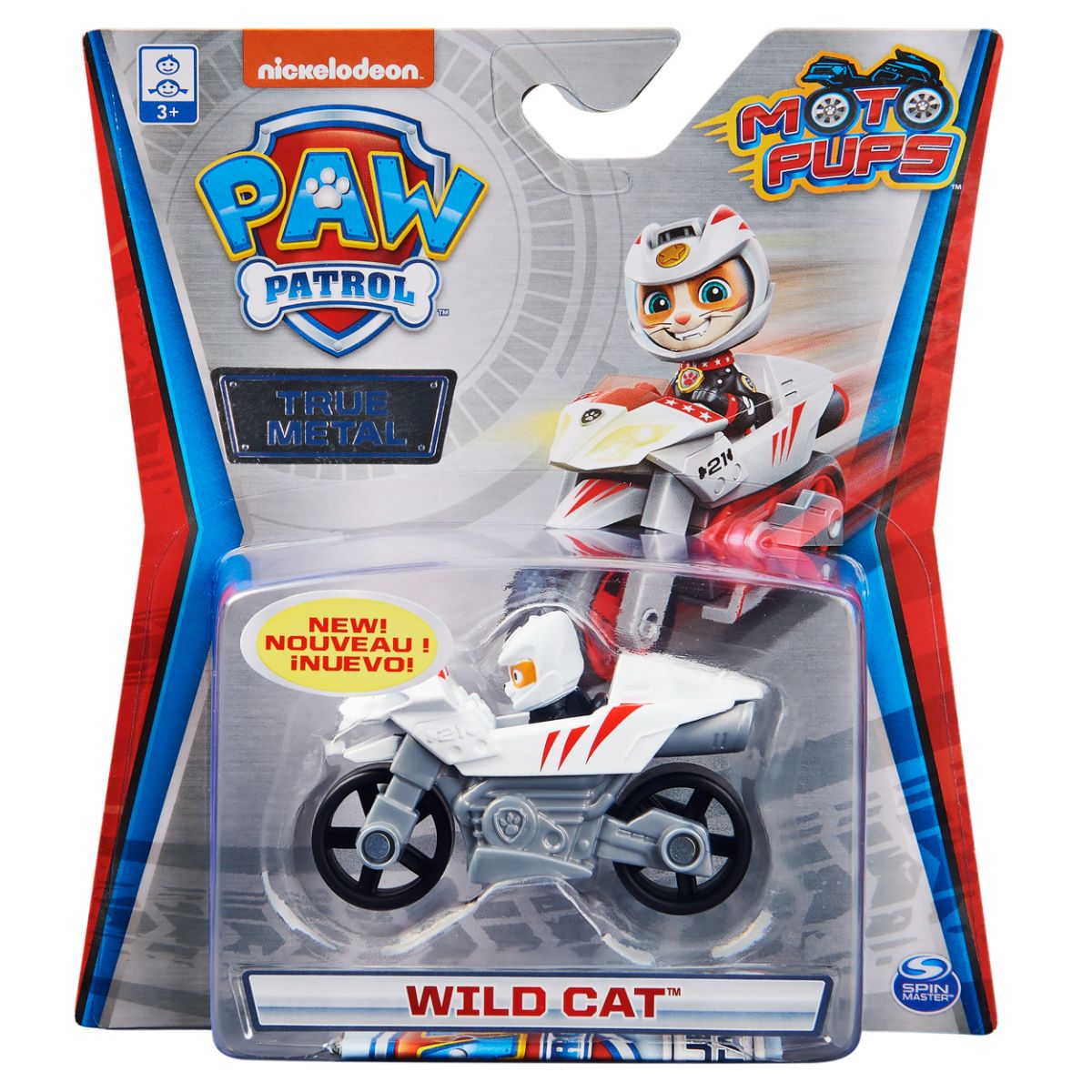 Masinuta cu figurina Paw Patrol True Metal, Wild Cat, 20130497