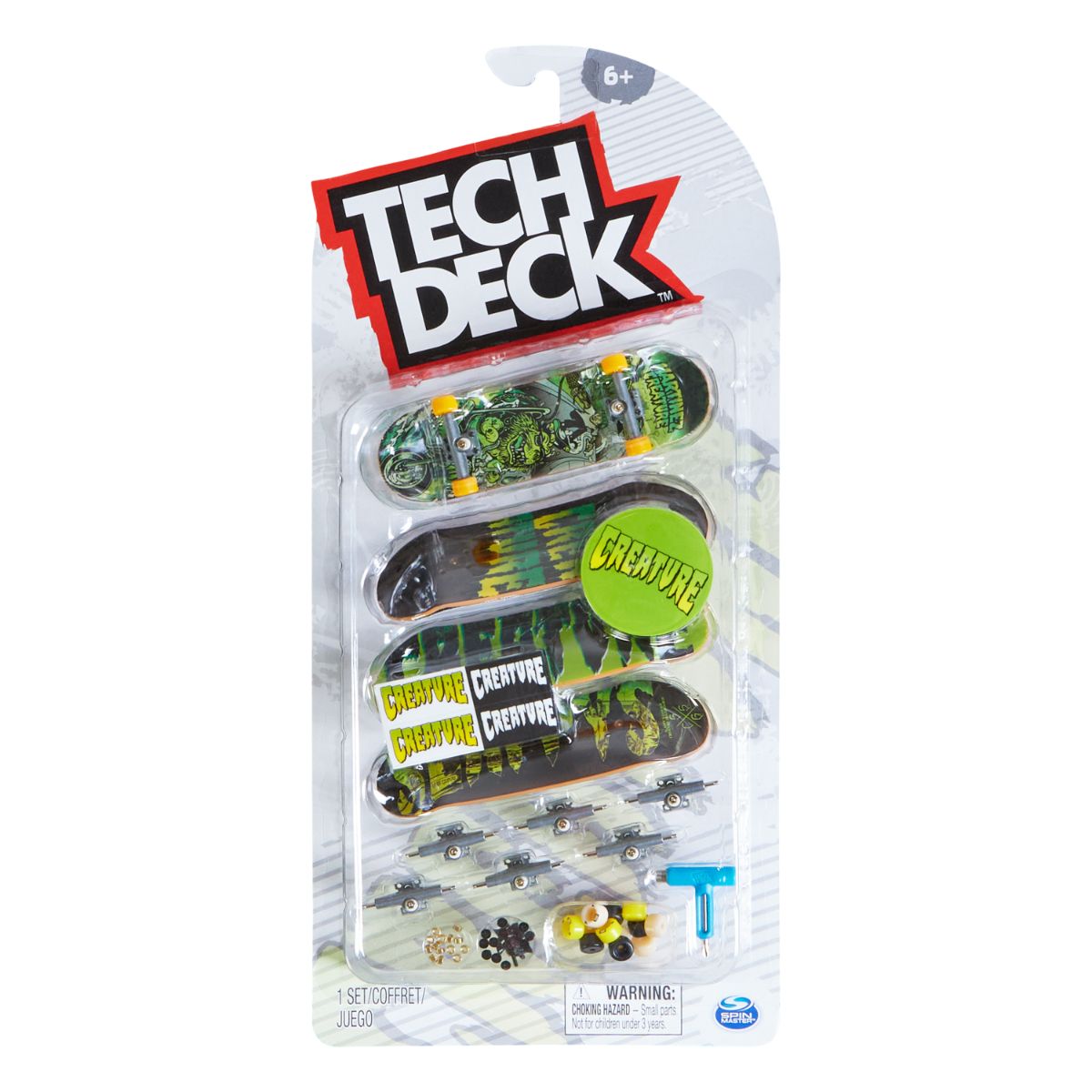 Set mini placa skateboard Tech Deck, 4 buc, Creature, 20136716