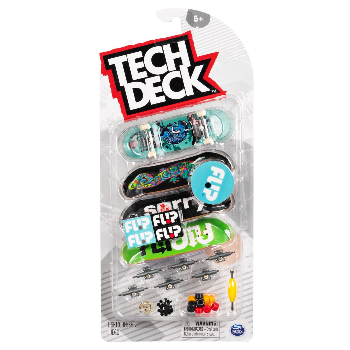 Set mini placa skateboard Tech Deck, 4 buc, Flip, 20136718