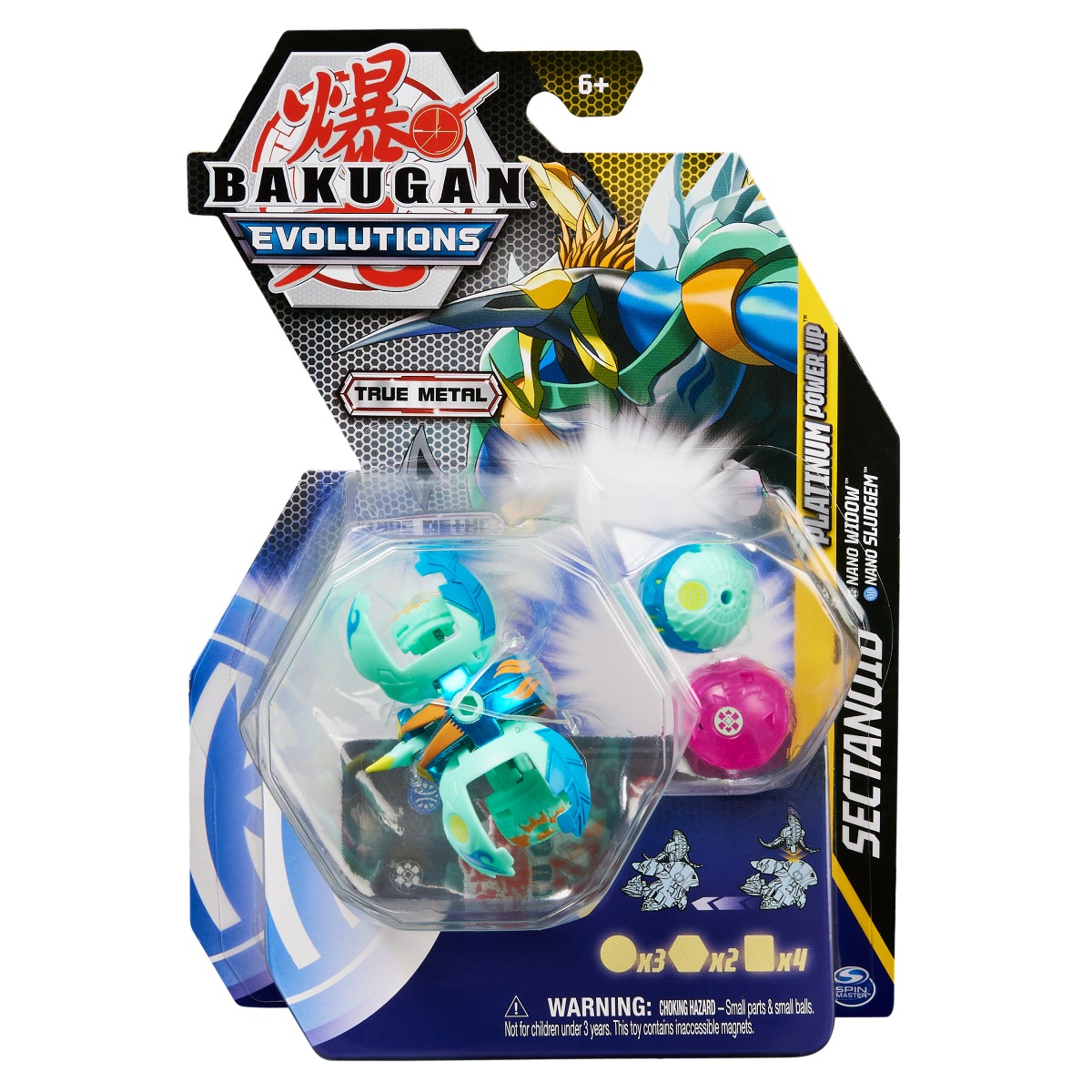 Figurina metalica Bakugan Evolutions, Platinum Power Up S4, Sectanoid, 20138082 Figurine 2023-09-25
