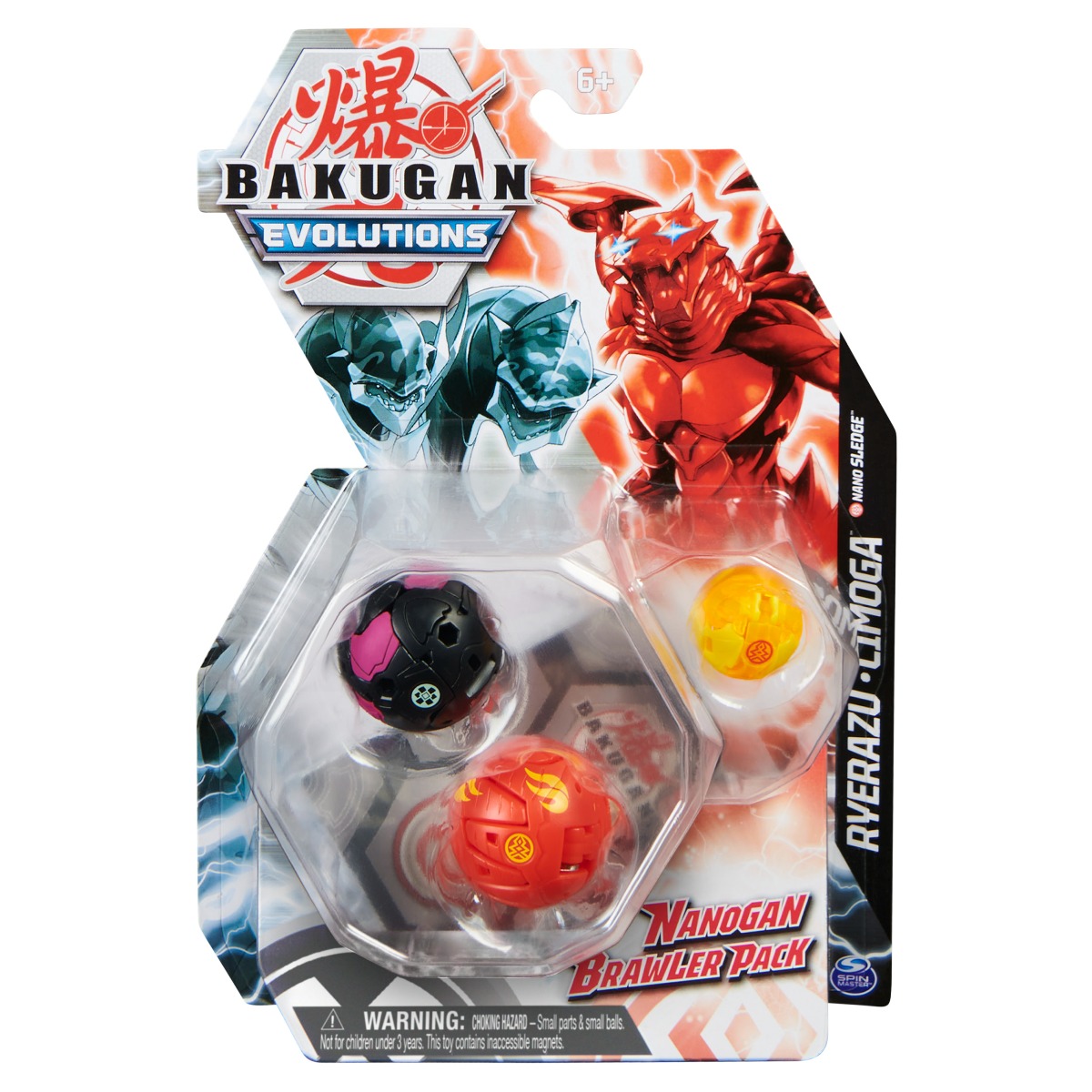 Pachet Bakugan Evolutions, 2 Basic, 1 Nanogan, Ryerazu Bakugan imagine noua responsabilitatesociala.ro